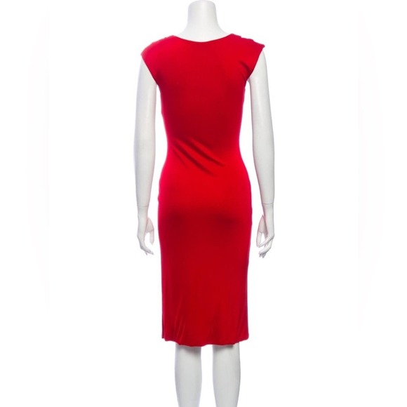 Ralph Lauren Blue Label Red Scoop Neck Cocktail Christmas Dress Size Large - Picture 6 of 7